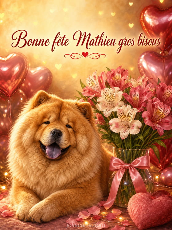 Carte bonne fête Mathieu