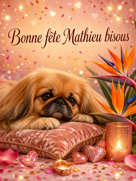 Carte bonne fête Mathieu