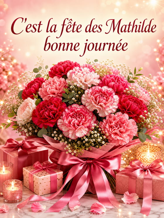 Carte bonne fête Mathilde
