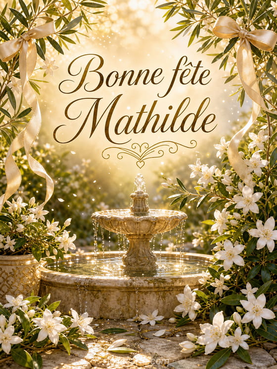Carte bonne fête Mathilde