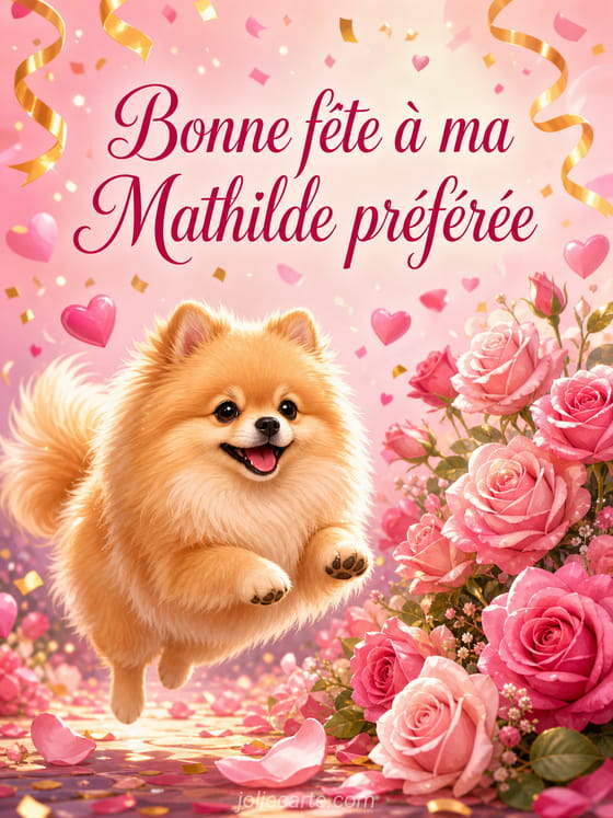 Carte bonne fête Mathilde