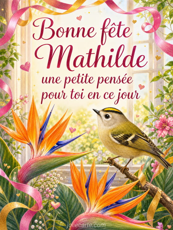 Carte bonne fête Mathilde