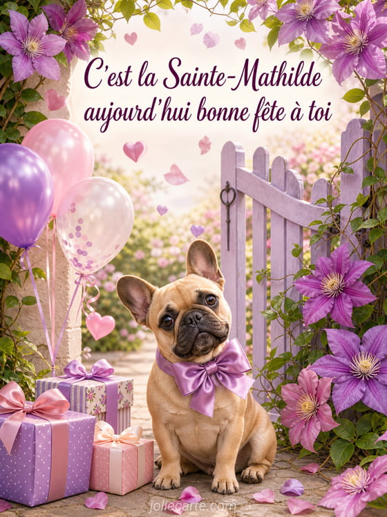 Carte bonne fête Mathilde
