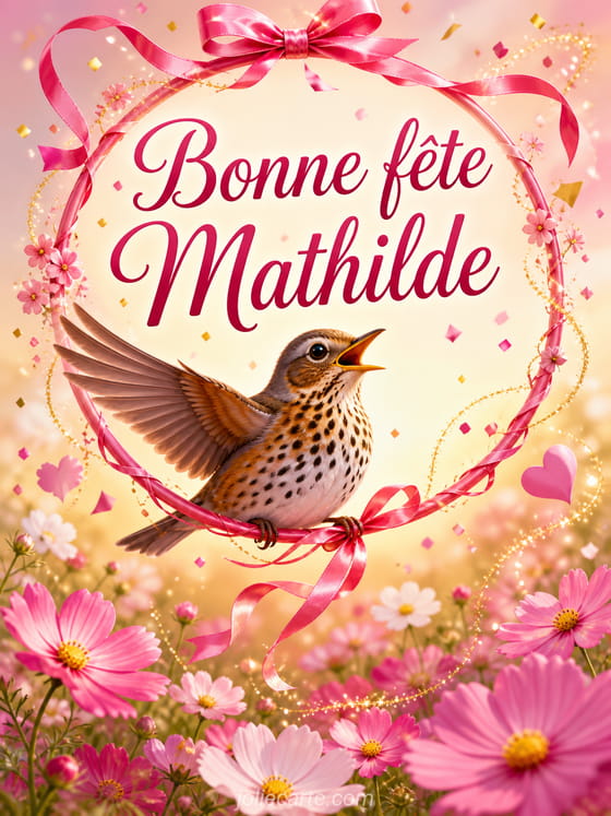 Carte bonne fête Mathilde