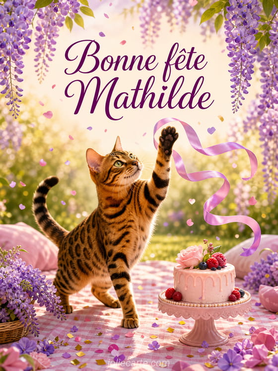 Carte bonne fête Mathilde
