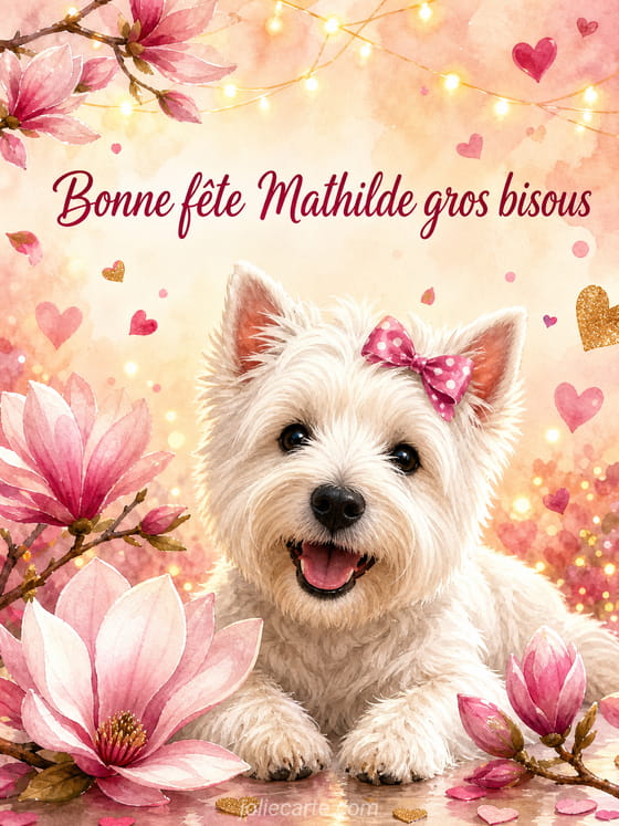Carte bonne fête Mathilde