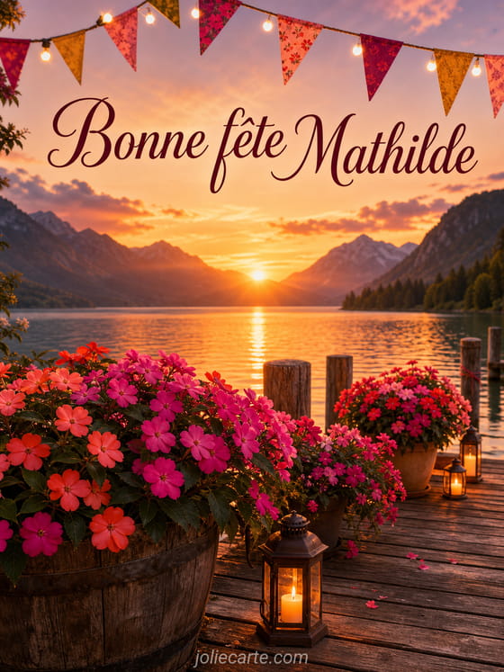 Carte bonne fête Mathilde