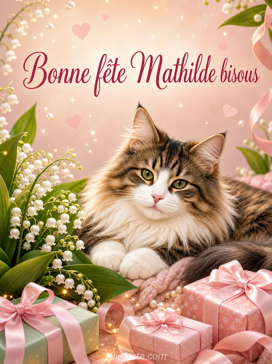 Carte bonne fête Mathilde
