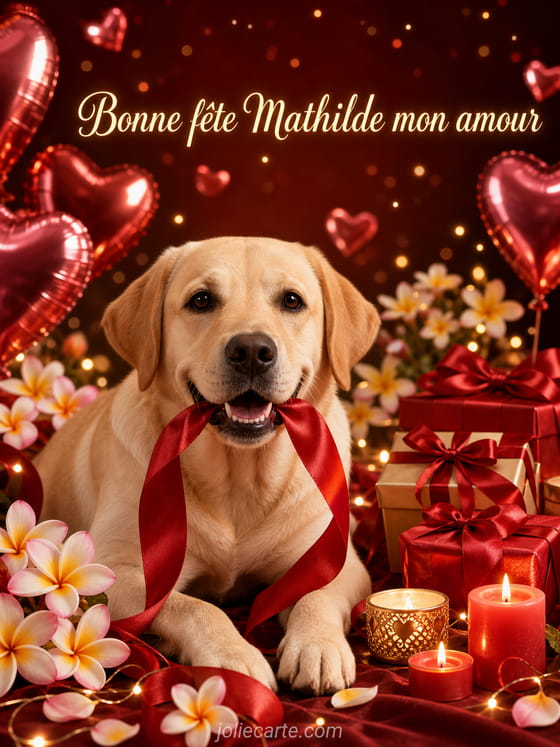 Carte bonne fête Mathilde