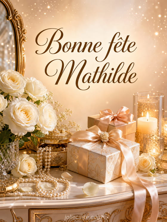Carte bonne fête Mathilde