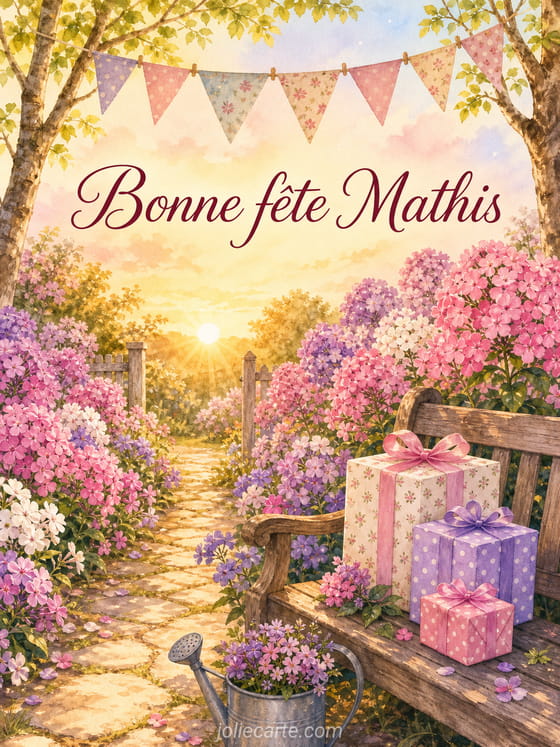 Carte bonne fête Mathis