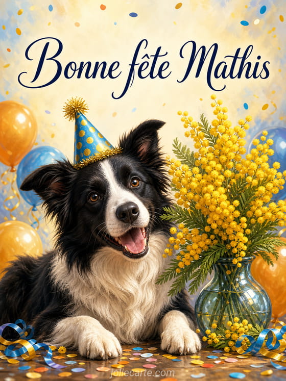 Carte bonne fête Mathis