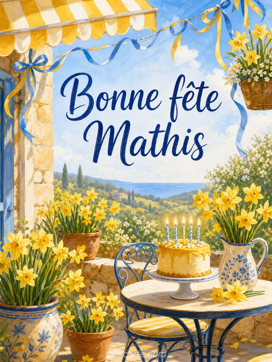 Carte bonne fête Mathis