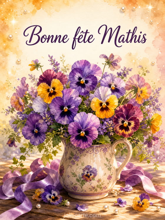 Carte bonne fête Mathis