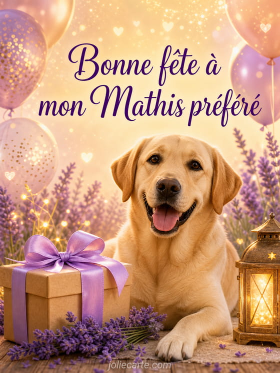 Carte bonne fête Mathis