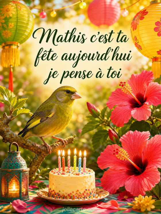 Carte bonne fête Mathis