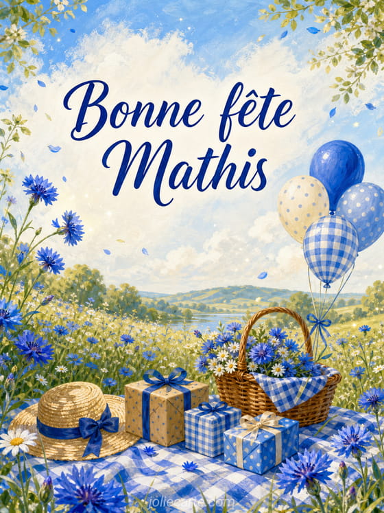 Carte bonne fête Mathis
