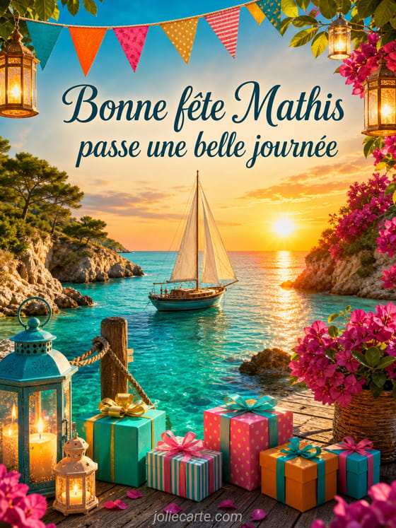 Carte bonne fête Mathis
