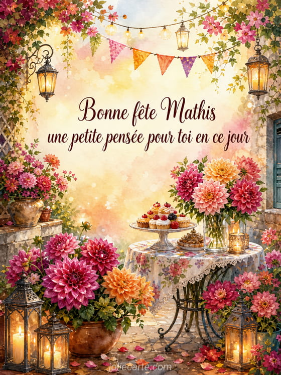 Carte bonne fête Mathis