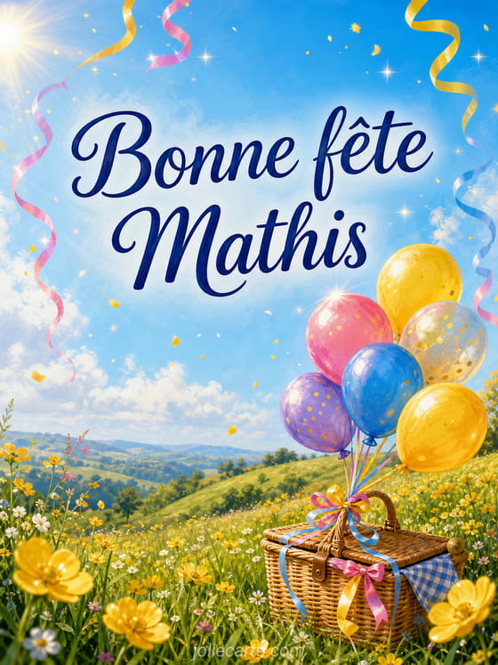 Carte bonne fête Mathis