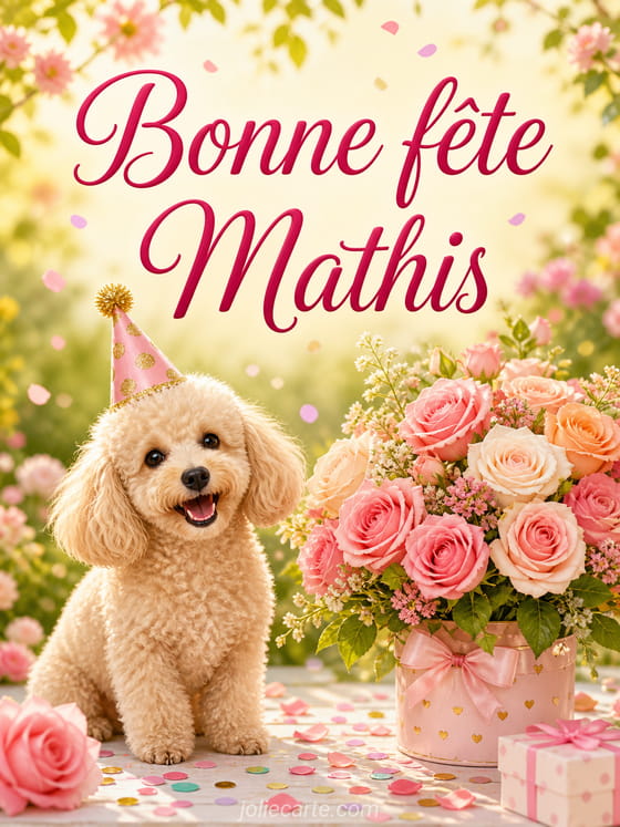 Carte bonne fête Mathis
