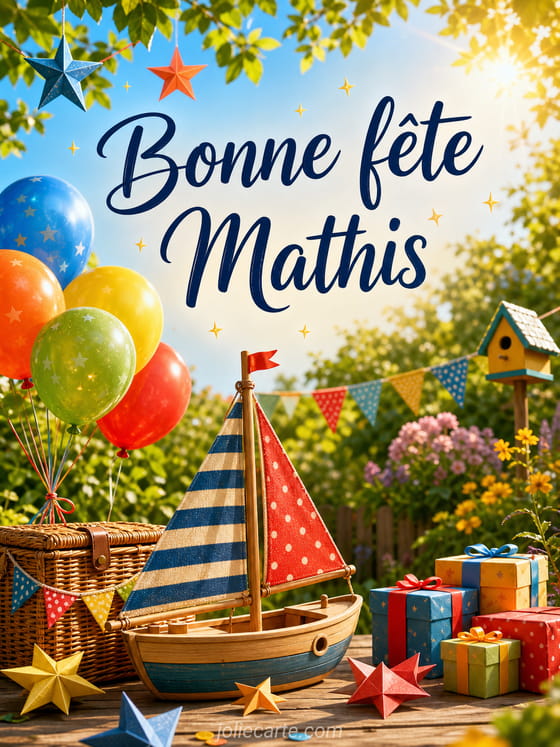 Carte bonne fête Mathis