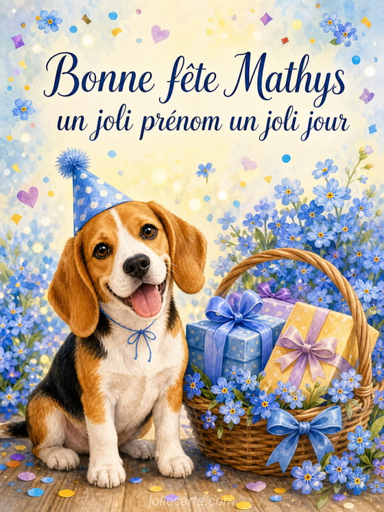 Carte bonne fĂȘte Mathys
