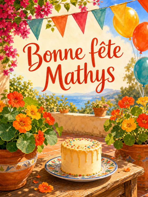 Carte bonne fĂȘte Mathys