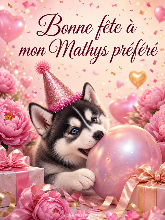 Carte bonne fĂȘte Mathys