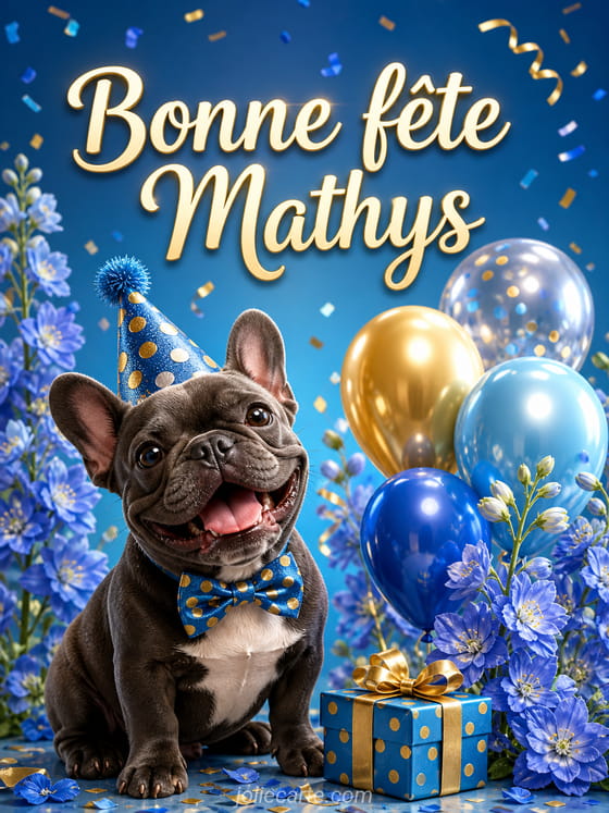 Carte bonne fĂȘte Mathys