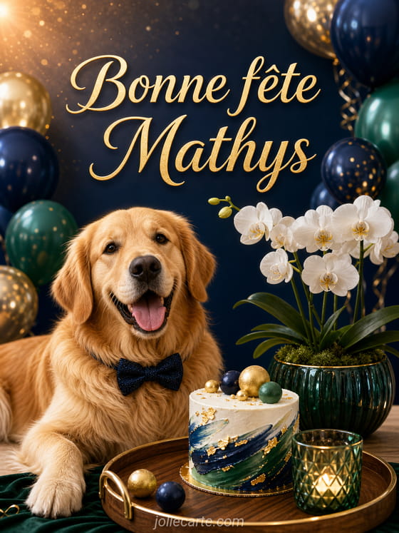 Carte bonne fĂȘte Mathys