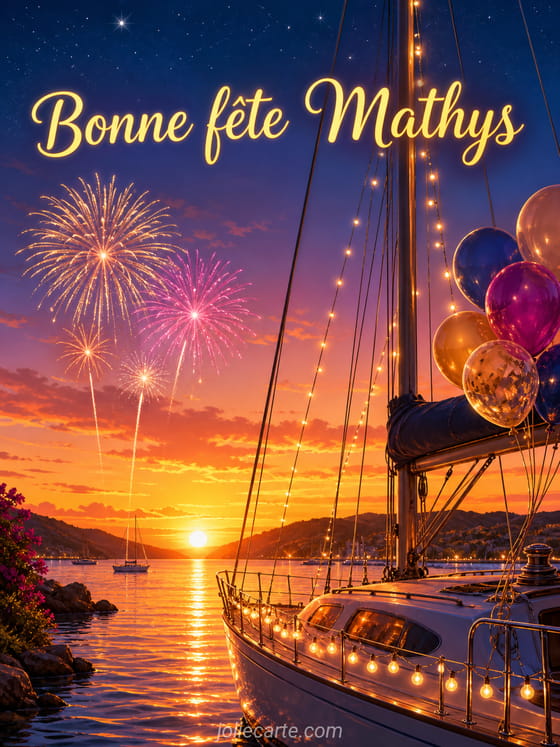 Carte bonne fĂȘte Mathys