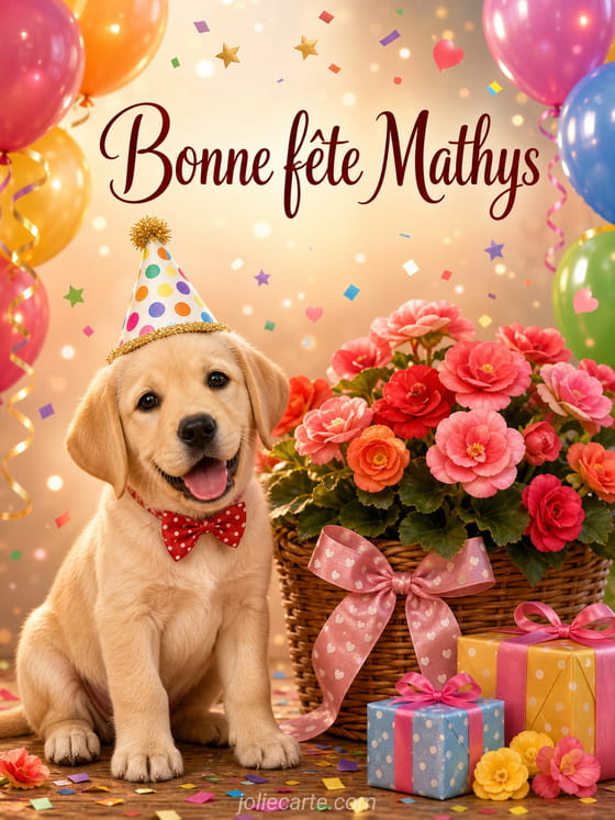 Carte bonne fĂȘte Mathys