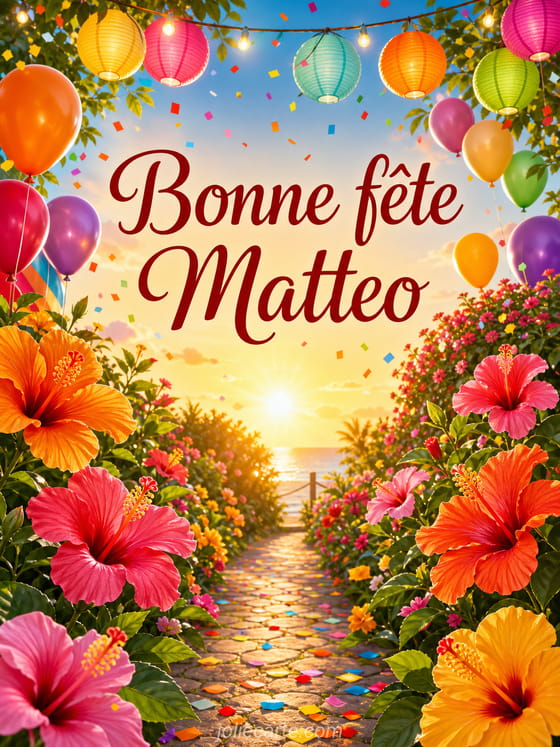 Carte bonne fĂȘte Matteo