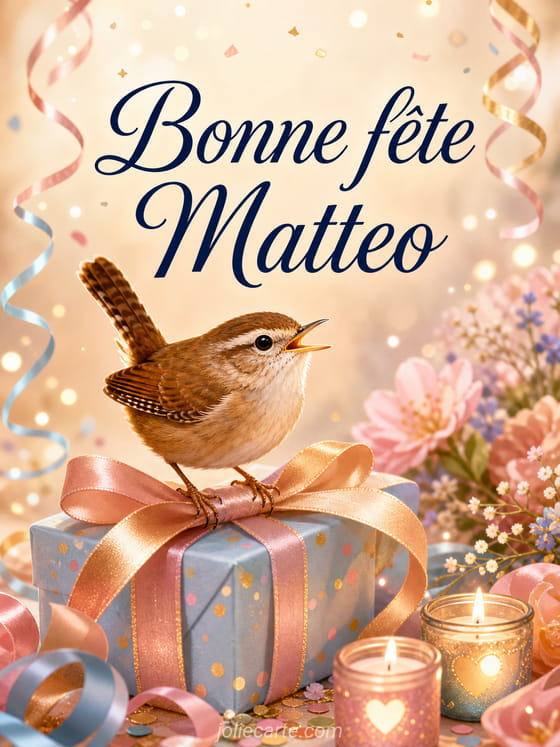Carte bonne fĂȘte Matteo