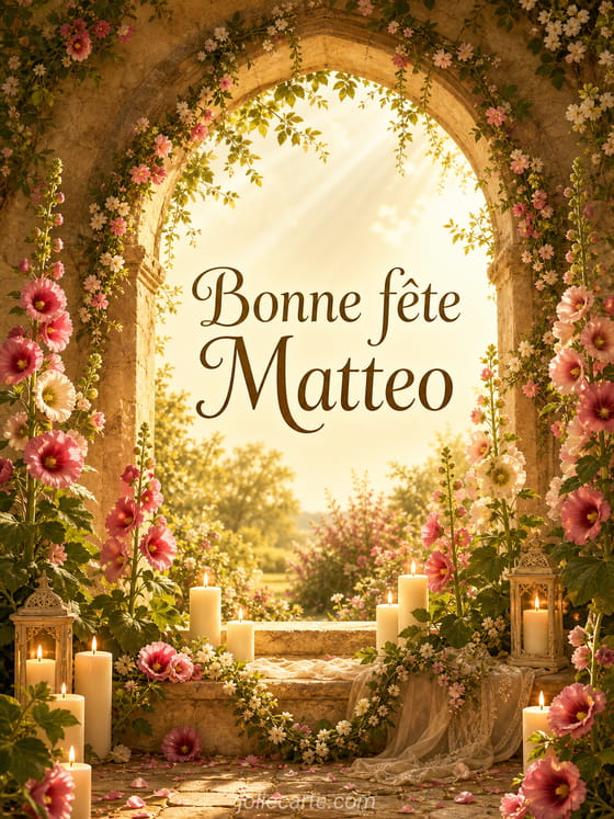 Carte bonne fĂȘte Matteo