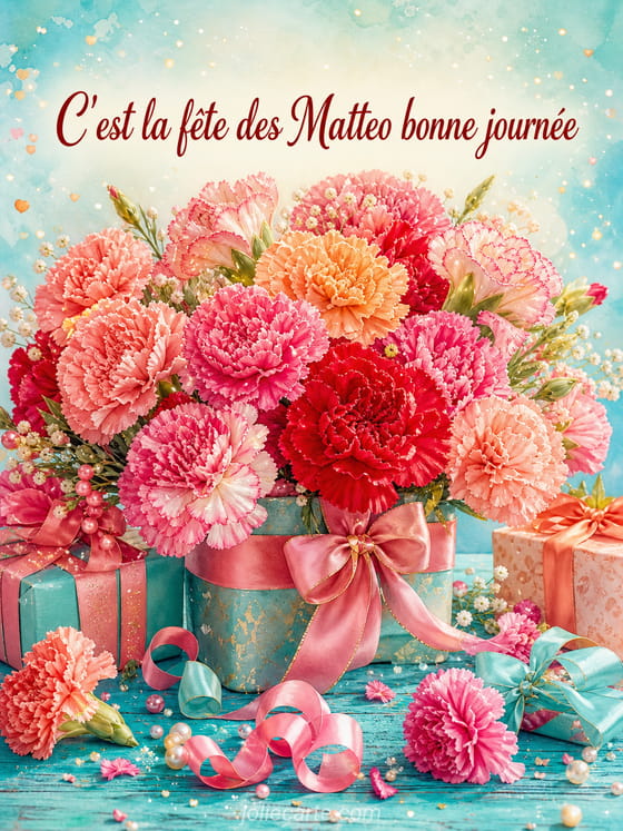 Carte bonne fĂȘte Matteo