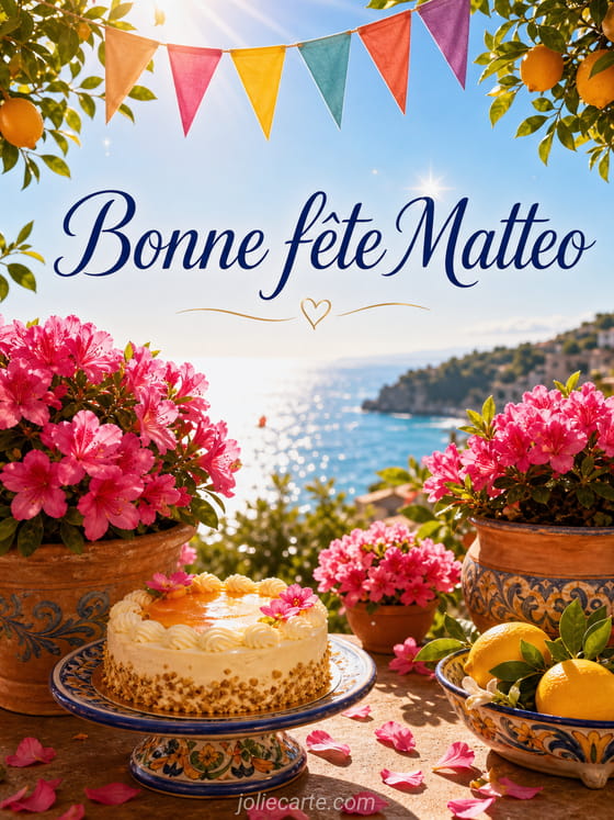 Carte bonne fĂȘte Matteo