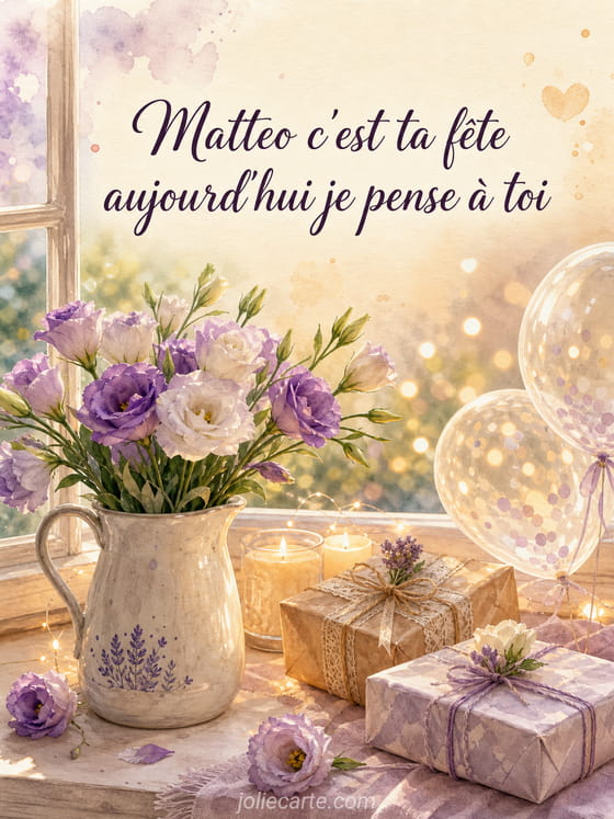 Carte bonne fĂȘte Matteo