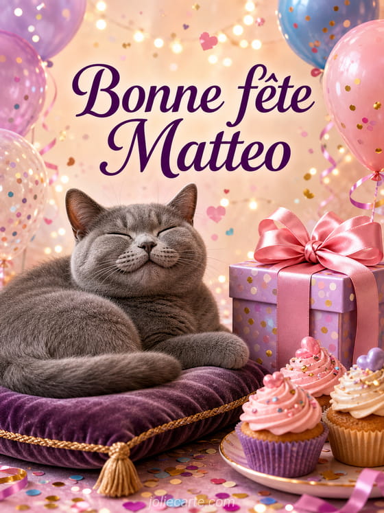 Carte bonne fĂȘte Matteo