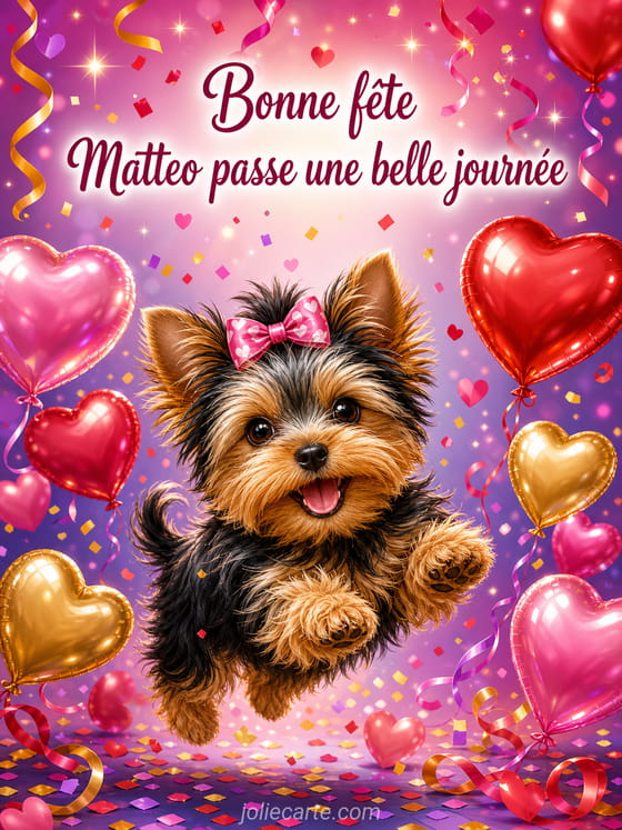 Carte bonne fĂȘte Matteo