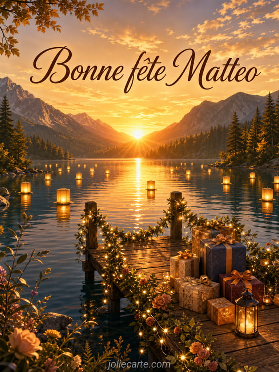 Carte bonne fĂȘte Matteo