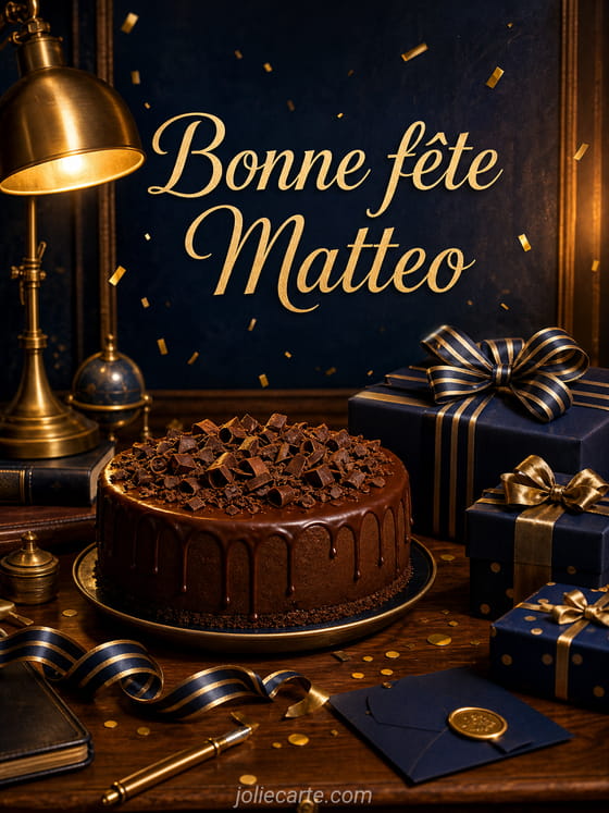 Carte bonne fĂȘte Matteo