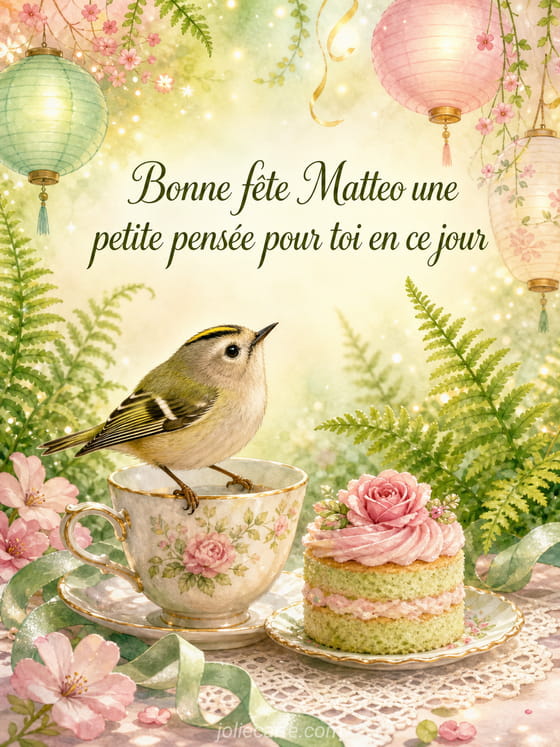 Carte bonne fĂȘte Matteo