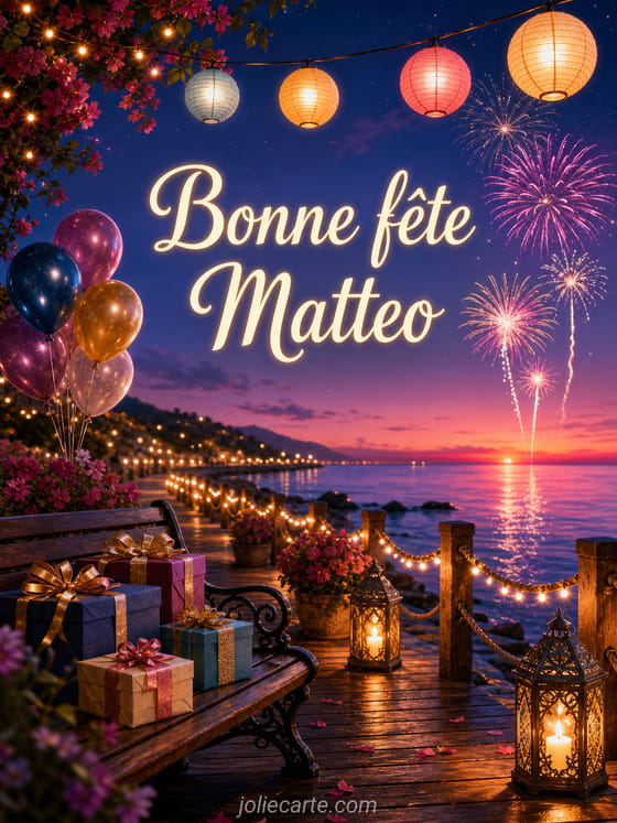 Carte bonne fĂȘte Matteo