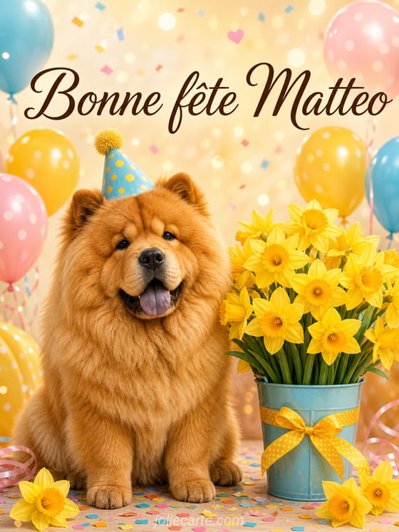 Carte bonne fĂȘte Matteo