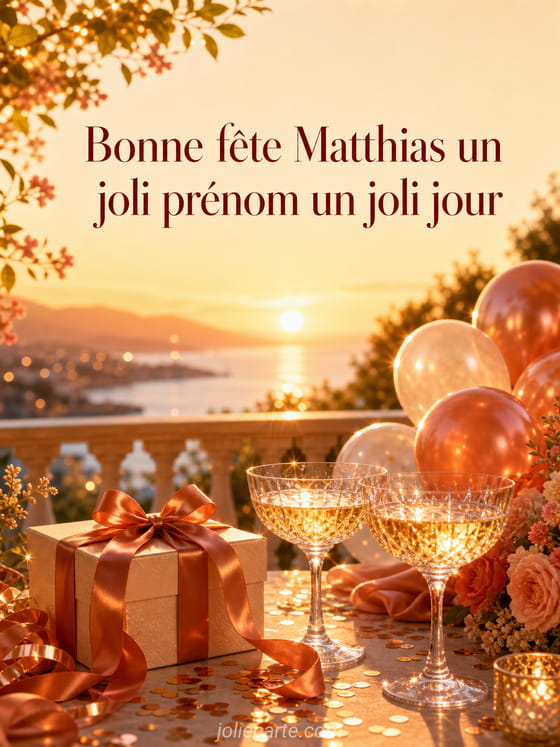 Carte bonne fĂȘte Matthias