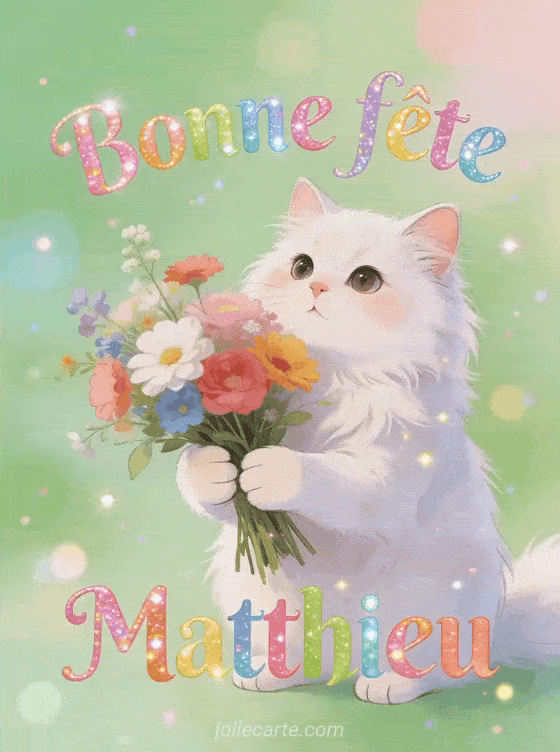 Bonne fête Matthieu - Matthieu gif bonne fete