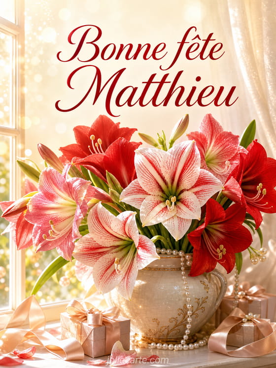 Carte bonne fête Matthieu
