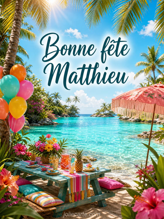 Carte bonne fête Matthieu